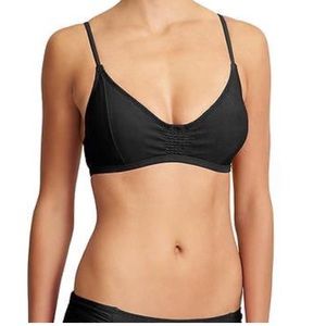 Athleta Smocked Bikini Top in Black
